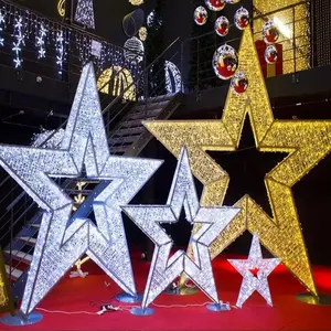 Star LED Christmas Lighting Indoor Decorative Giant Light Star Motif Lights IP65 Rated For Outdoor Use AC/DC Power Supply