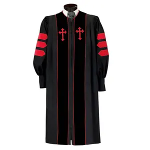 Robe de chorale avec croix latine, tenue de haute qualité, pour chorale