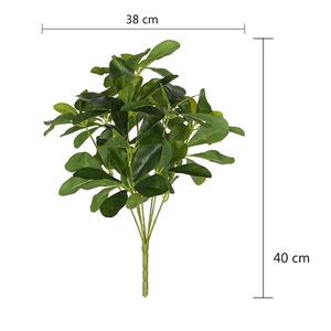 Decoración de pared Artificial, hoja de plástico, decoración para <span class=keywords><strong>el</strong></span> hogar y la Oficina, simulación de hojas tropicales, verde, ramo de hojas artificiales - Product Image 6