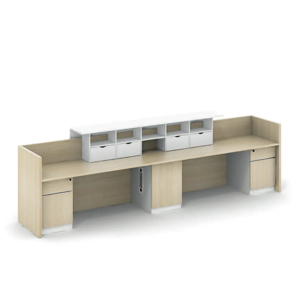 Bancone Reception dal Design moderno bancone Reception usato in legno per mobili da ufficio