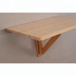 Mural Rabattable <span class=keywords><strong>Table</strong></span> à abattants, Coumpter Bureau Cuisine <span class=keywords><strong>Table</strong></span> À Manger 60x40 bois de pin - Product Image 2