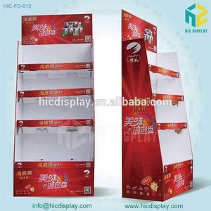 Exhibición de cartón de piso estante de soporte para <span class=keywords><strong>comprar</strong></span> en el supermercado o mostrar - Product Image 1