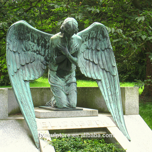 Estatua de Ángel de metal antiguo de alta calidad, estatua de bronce de cementerio, artesanal - Product Image 1