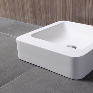 Mate brillante forma cuadrada de superficie sólida acrílico Artificial piedra <span class=keywords><strong>lavabo</strong></span> <span class=keywords><strong>encimera</strong></span> - Product Image 5