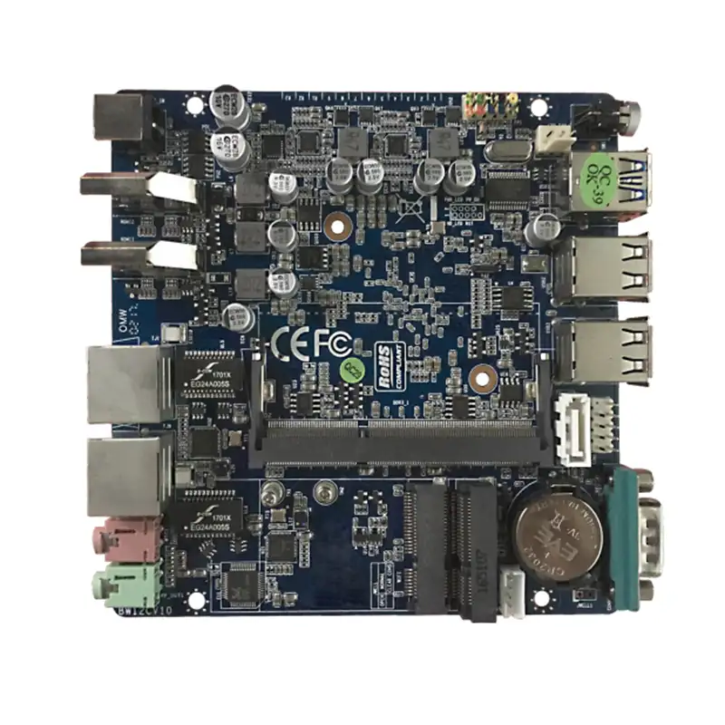 Mini PC Nano ITX Motherboard Industrial 12*12 CM J3160 sin ventilador Barebone Systemboard 2 Lan placa base Placa de ordenador