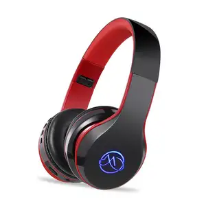 BH7 Gaming Draadloze Led Licht Hoofdband Over Ear Hoofdtelefoon Oortelefoon Bt Muziek Draadloze Stereo Mp3 Speler Met Tf Solt Voor sport