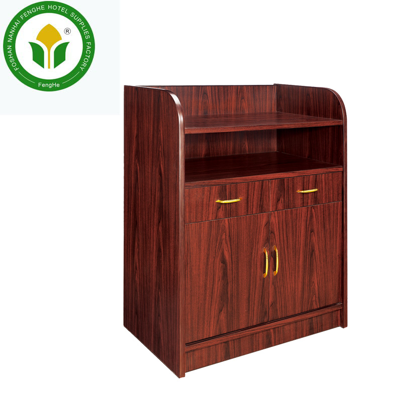 Гостиничный шкаф для чая из цельного дерева цвета вишневого красного цвета с античным дизайном