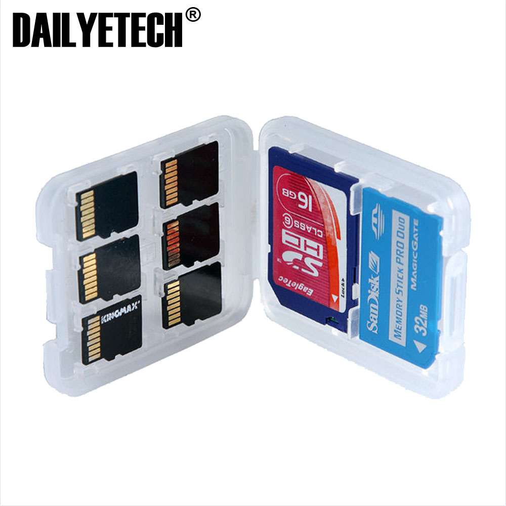 8 in1 SD TF карты памяти держатель для хранения Чехол пластик коробка от Dailyetech