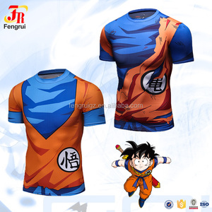 Hombres al por mayor de <span class=keywords><strong>ropa</strong></span> del desgaste del gimnasio 3D Anime <span class=keywords><strong>Dragon</strong></span> <span class=keywords><strong>Ball</strong></span> <span class=keywords><strong>Z</strong></span> Vegeta manga corta manga compresión - Product Image 3