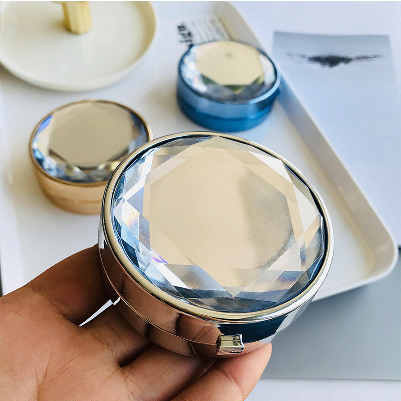 Diamond Lens Case Luxury Design Contact Lens Case Travel Good Quality Contact Lenses Container For Women