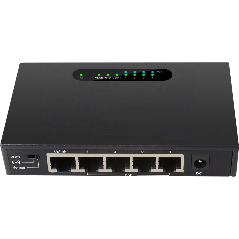 5-разъемное зарядное usb-устройство для локальных сетей 10/100 Мбит/с коммутатор PoE Switch, 4 PoE порта @ 65W настольный Plug & Play обеденный стол с прочными металлическими w/экранированных портов неуправляемый