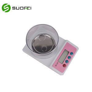 Superficie de vidrio templado blanqueado, cocina electrónica escala de banco 2 kg cocina tela de la máquina de pesaje SF-400D - Product Image 4