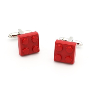 Boutons de manchette en émail multicolores, 50 pièces, boutons de manchette de <span class=keywords><strong>jeu</strong></span> personnalisés, jouet en briques, bon marché - Product Image 5