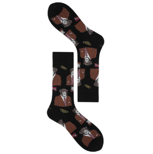Di modo divertente del tubo del cotone degli uomini pazzo animali calzini di modo - Product Image 6