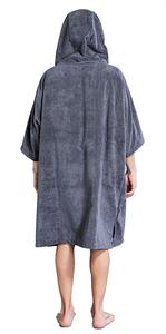 <span class=keywords><strong>Poncho</strong></span> à capuche <span class=keywords><strong>en</strong></span> tissu éponge microfibre pour adulte - Product Image 4