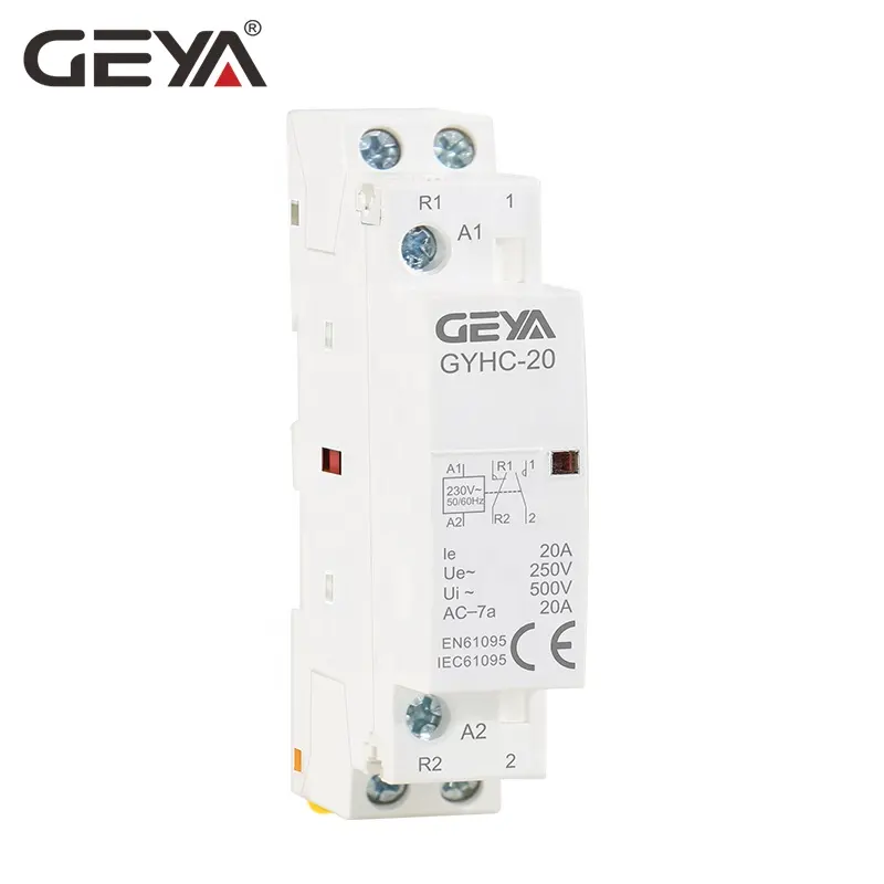 Бытовой контактор GEYA GYHC AC 2P 20A 2NO или 2NC или 1NO1NC 220 В катушка автоматические замыкатели для домашнего использования Din-рейка