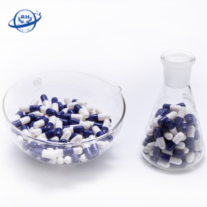 Fuente de la fábrica Venta caliente azul oscuro blanco médico difícil llenar de gelatina cápsulas vacías de tamaño 2 - Product Image 2