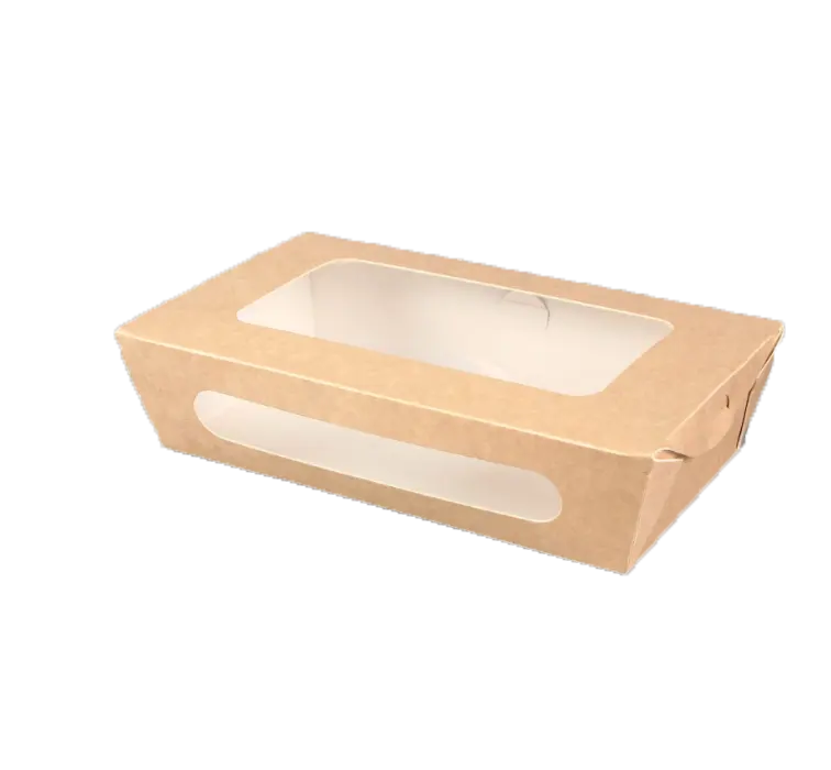 Take Away กล่องใส่สลัดกระดาษคราฟท์ผักผลไม้,ขนาด450มล. 670มล. 800มล. 1070มล.
