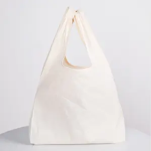 ECO Tote Folding Package Handbags Canvas bags Reusable Cotton Single Shoulder Bag Shopping Tote Check Female Fold Shopping Bag