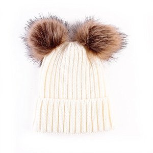 Real fur pom pom winter hat female winter hat - Product Image 4