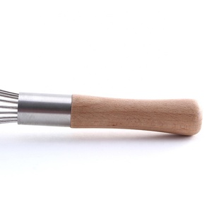 Baking Tools Beater Kitchen Stainless Steel <strong>Whisk</strong> <strong>with</strong> Wood <strong>Handle</strong> Kitchen <strong>Egg</strong> Whisker - Product Image 4