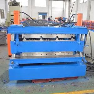 Doppel Schicht dach Panel Metall Dachziegel roll forming maschine