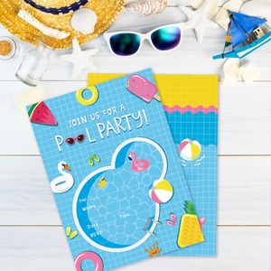 Huancai-suministros de fiesta de natación, hello, decoraciones de fiesta de verano, bricolaje, fotomatón, accesorios de fiesta de playa con <span class=keywords><strong>palos</strong></span> de madera, 25 uds. - Product Image 6