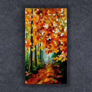Abstrakte Herbst Landschaft Gedruckt Leinwand Wohnkultur Wandkunst Herbst Wald Bild für Wand-dekor