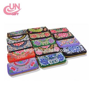 レトロなインテリアコンパートメント刺Embroidered財布財布手作りエスニックフラワー刺Embroidery - Product Image 2