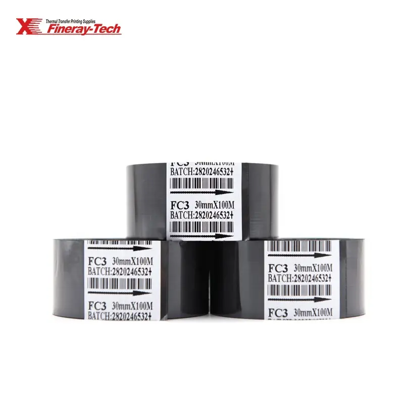 FC3 שחור 25mm * 120m אריזה תעשיות הדפסת EXP הרבה מספר חם ביול סרט קידוד רדיד