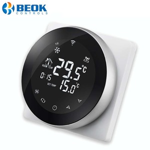 <span class=keywords><strong>Beok</strong></span> Round-Termostato de bobina de ventilador con pantalla táctil, modos de ventilación, refrigeración y calefacción, a la vez - Product Image 6