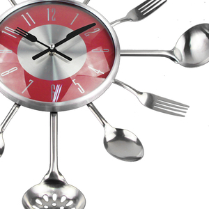 Orologio da Parete Decorativo a Forma di Posate per Cucina, Design Creativo, Grande Orologio in Metallo da 18 Pollici al Quarzo per <span class=keywords><strong>Soggiorno</strong></span> - Product Image 3