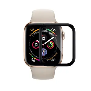 3D La pegamento 44mm de vidrio templado protector de pantalla para apple watch serie 4