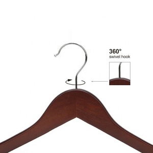 Colgador de madera maciza para exhibición de tienda, colgador de ropa personalizado de 17,5 pulgadas - Product Image 6