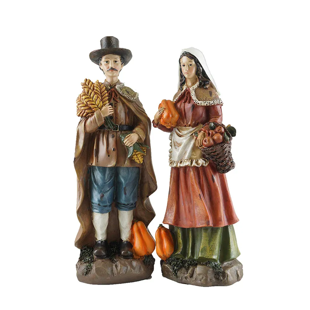 Figurines de Couple, 2 gilets attrapés, piéces automne