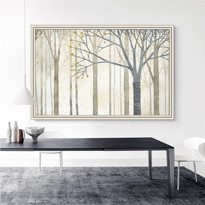 Tranh Cây Sự Sống Màu Gỗ Tự Nhiên Thiết Kế Mới Tranh Rừng Bạch Dương Ấn Tượng Nghệ Thuật - Product Image 3