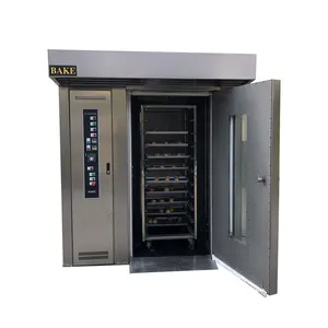 Customized French Bread Gas Rotary Baking Oven,16 trays diesel rotary oven/rack oven baking