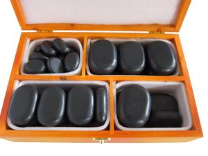 Fuente de fábrica propia, centro de belleza, uso de piedra de masaje de basalto caliente (juego de caja de madera de 36 piezas) - Product Image 6