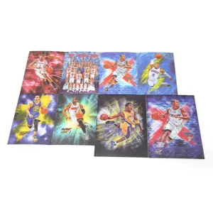 Lenticular Printing 3d Poster Fantastic Quality 3D Lenticular NBA STAR Poster Basketball Player Picture For Wall Decor