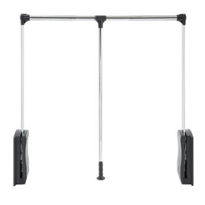 Système de levage latéral WELLTOP en alliage d'aluminium pour armoire, <span class=keywords><strong>tringle</strong></span> de <span class=keywords><strong>penderie</strong></span> réglable pour placard VT-10.046 Gris/Orange - Product Image 2