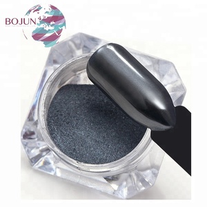 <span class=keywords><strong>Noir</strong></span> Miroir Ongles Glitter Poudre Métal Couleur Éblouissant Brillant Chrome Pigment Poussière Paillettes Nail Art Décorations - Product Image 3