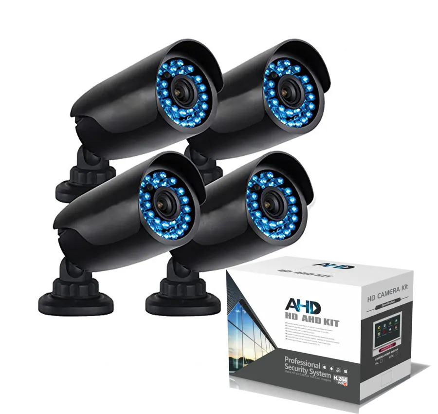 1080P CCTV Camera with DVR 4 CH HD Video Security System Multiple Images are Replayed Simultaneously