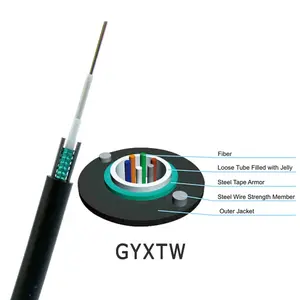 GYXTW blindado Cable de fibra óptica tipos entierro directo Cable Precio del fabricante