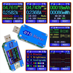 RD UM25 tipo-C USB-A 2,0 Color amperímetro del voltímetro de la resistencia del cable de alimentación del cargador de USB del banco probador de voltaje de corriente - Product Image 4