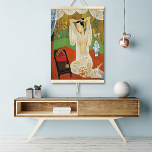 Peinture à l'huile sur toile de soie chinoise, œuvre d'art classique, faite à la main - Product Image 4
