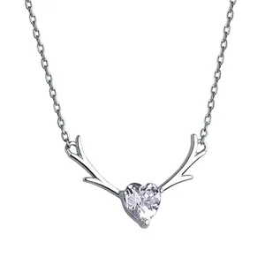 YH JEWELLERY Fine Jewelry 2023 New Jewelry Love Style Sterling Silver 925 Pendant Necklace In 3 Heart Design