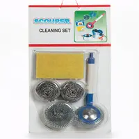 Silver Dish Washing Scrubber / Stainless Steel Ss 410 Scourer - China  Spiral Scourer for Pot Cleaning and Scourer for Kitchen Cleaning price