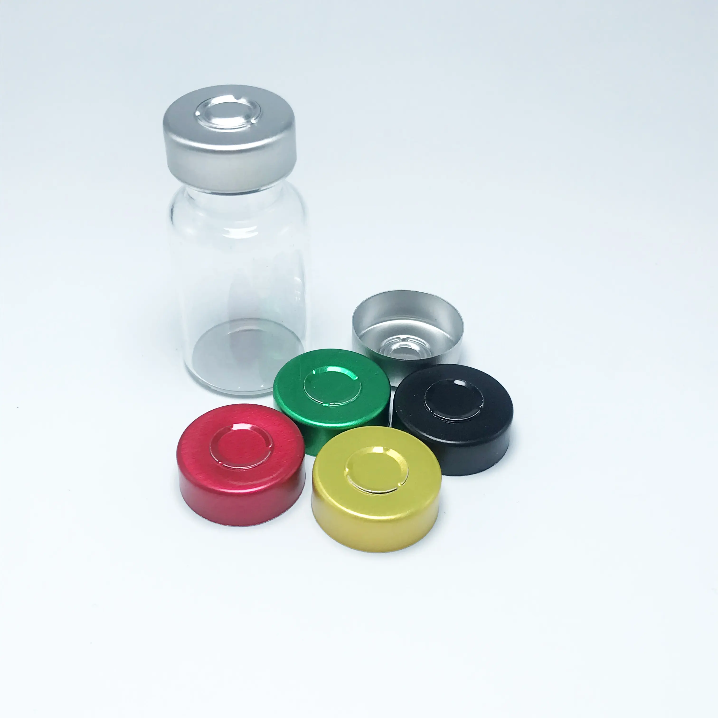 Capuchons de bouteille en Aluminium, pour flacons d'injection, 10 pièces, 20mm différentes couleurs