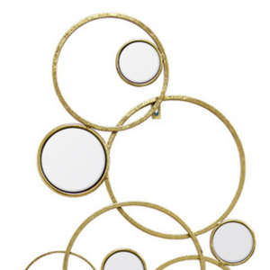 Cina specchio fornitore di cerchi geometrici decorativi appesi a parete cornice in metallo specchio parete arte decorazione - Product Image 3