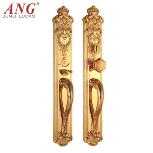 Khóa cửa gỗ an toàn kiểu Mỹ sang trọng, tay nắm cổ điển mạ vàng hồng/vàng 24K, chất liệu đồng - Product Image 4